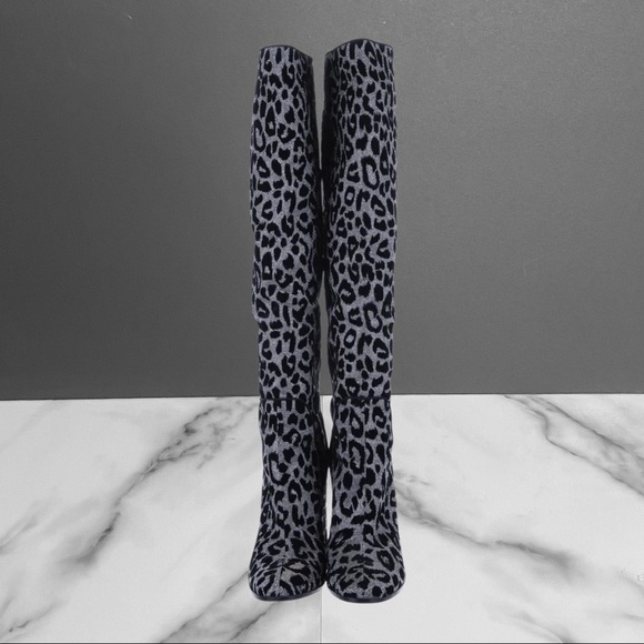 DOLCE & GABBANA Animal Print Grosgrain Trim Boots - Picture 12 of 14